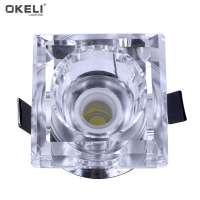 Zhong shan factory EXport high lumen colorful crystal led downlight Decor Square COB Down light for africa market